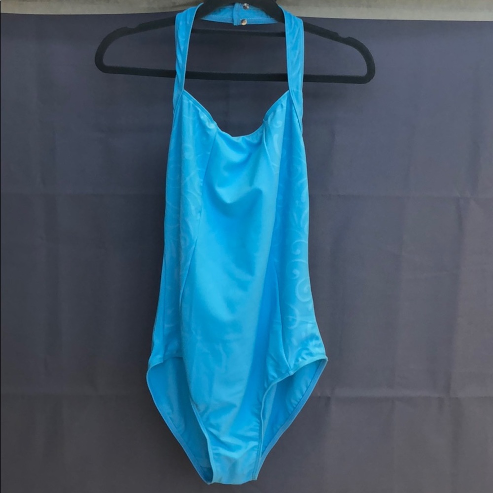 Light blue sky leotard with detail